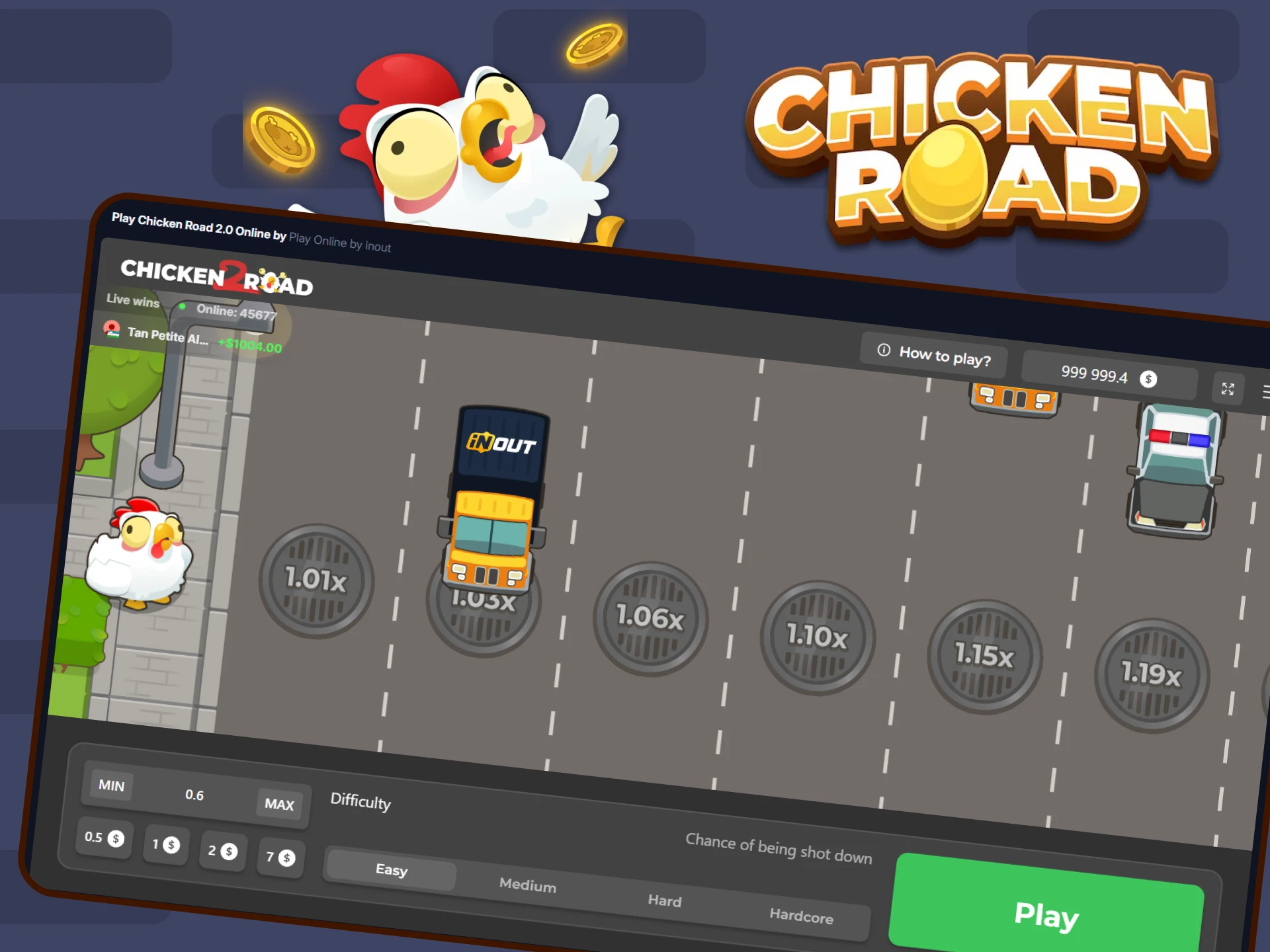 Try your hand at Chicken Road 2.
